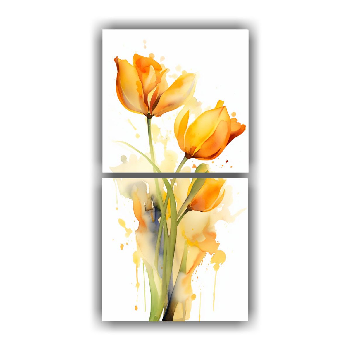 GENERICO - Cuadro Decorativo Visión A Flores Tulipanes 20x40 Cm