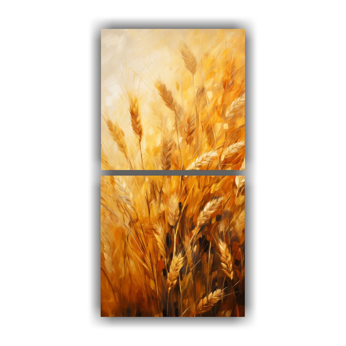 GENERICO - Cuadros Estilo Galeria Grano De Trigo Pintura 40x80 Cm