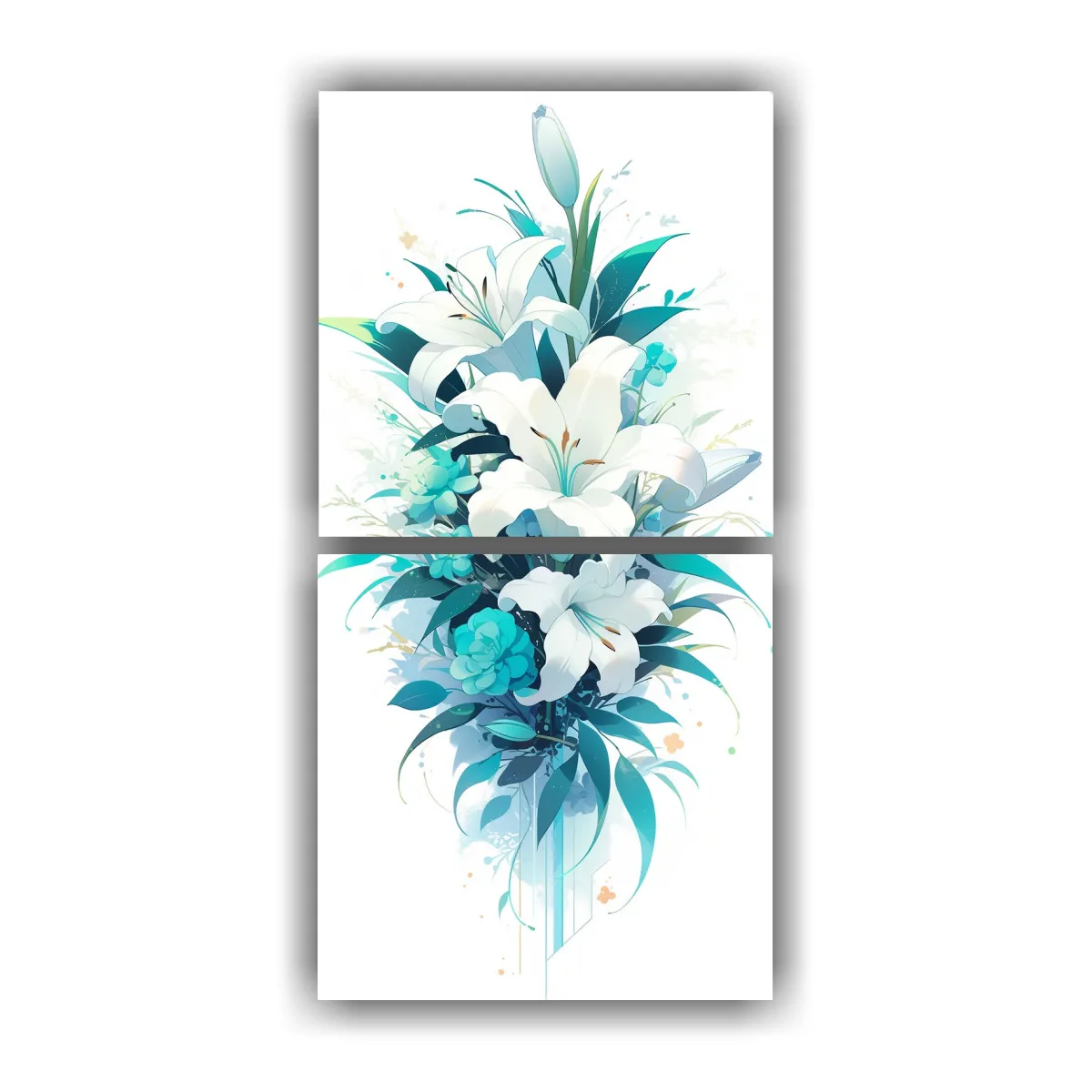 GENERICO - Pinturas Decorativas Set 2 Artes Colores 20x40 Cm