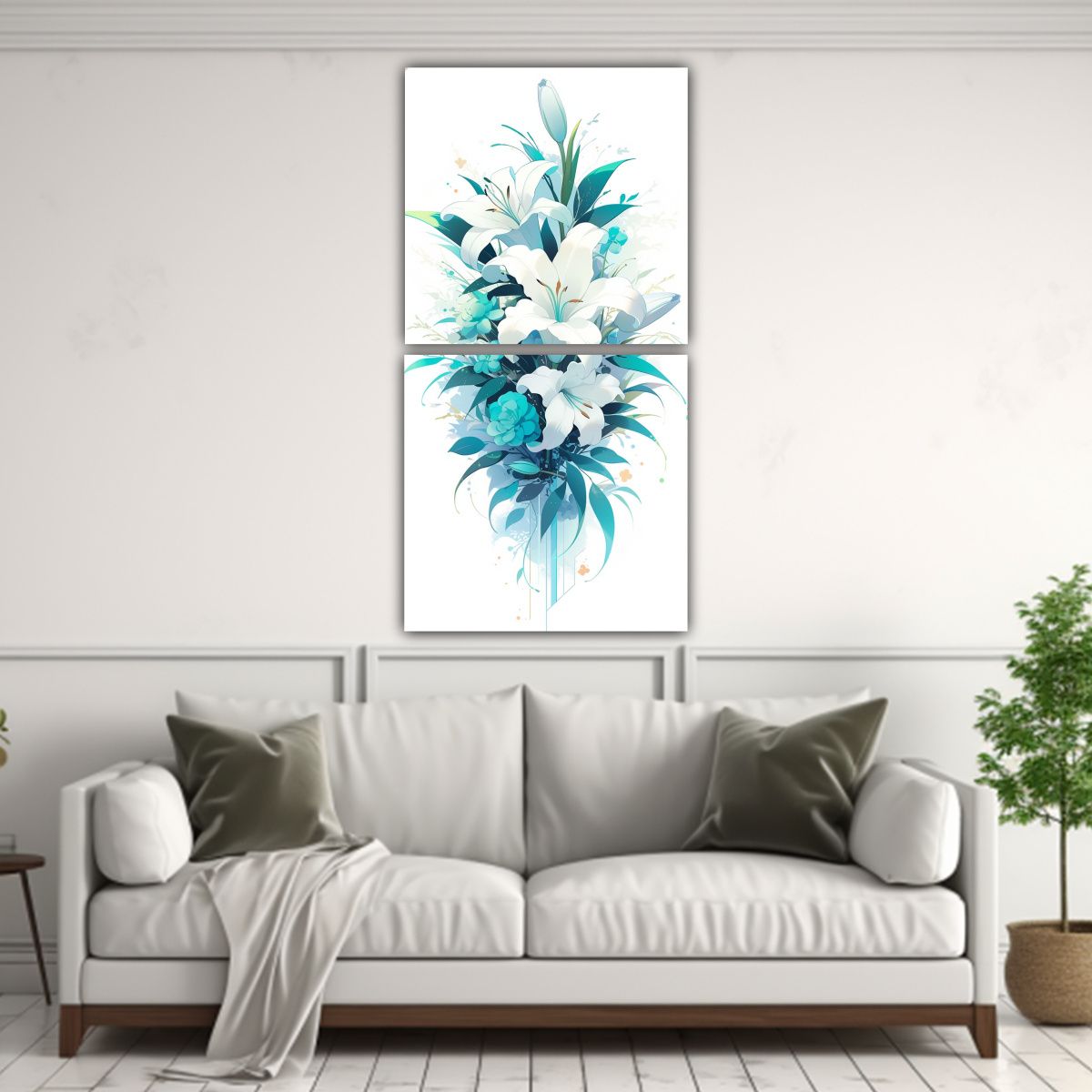 GENERICO - Pinturas Decorativas Set 2 Artes Colores 20x40 Cm