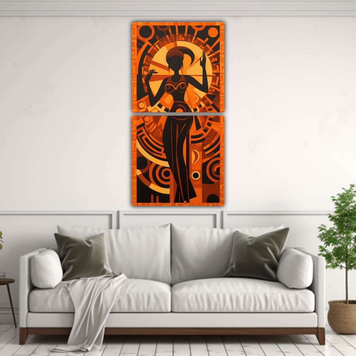 GENERICO - Cuadros Coloridos Tema Rosa Estilo Africano Por 20x40 Cm