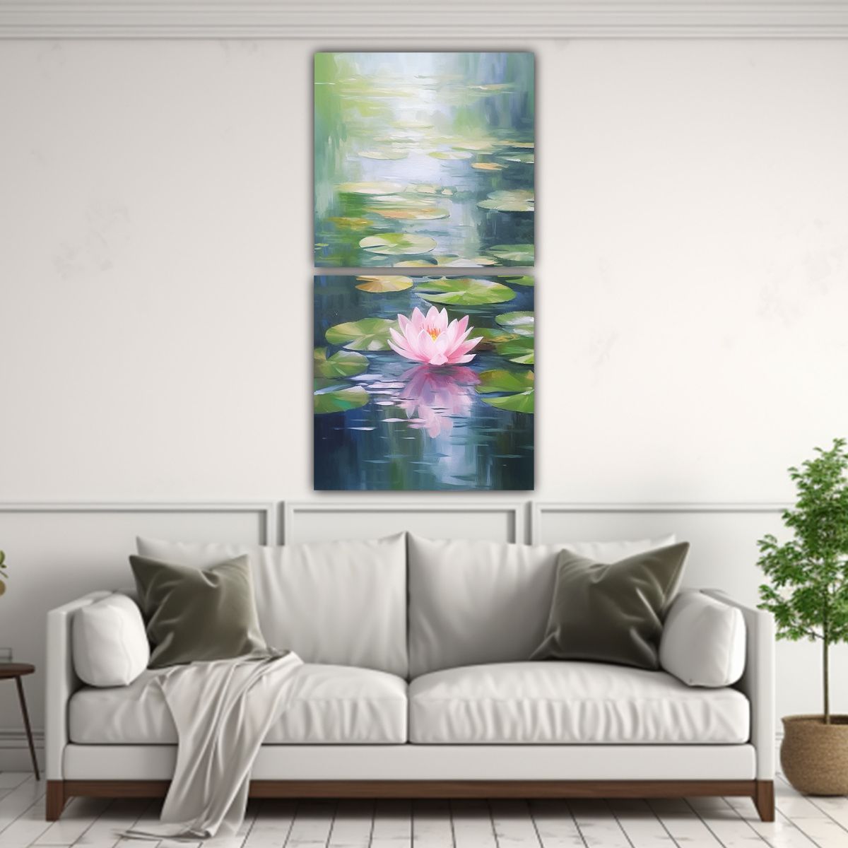 GENERICO - Cuadro Vanguardia Poder Flor De Loto Brillante 40x80 Cm