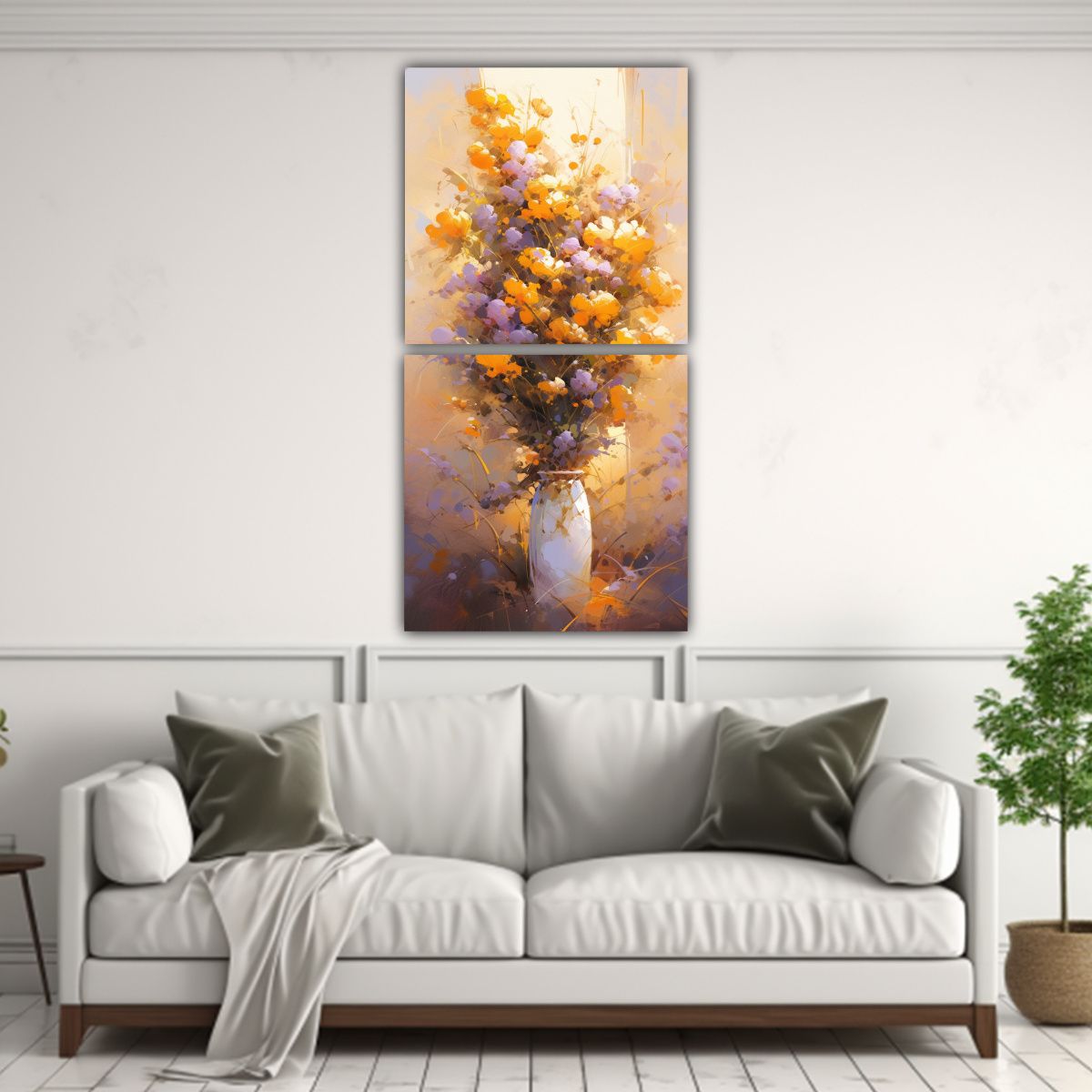 GENERICO - Pinturas Decorativas Duraderas De Flores 20x40 Cm