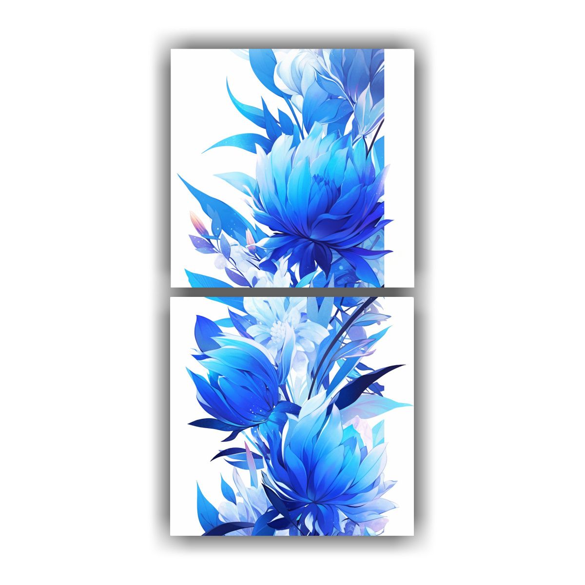 GENERICO - Dos Composiciones Vida Azul Colores Ambiente 30x60 Cm