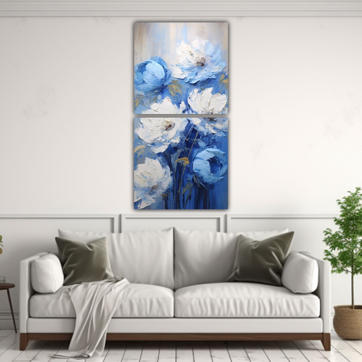 GENERICO - Dos Lienzos De Tela Venta Estético De Pintura En 20x40 Cm