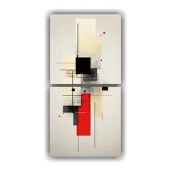 GENERICO - Pinturas Abstractas Minimalistas Equilibradas De 20x40 Cm