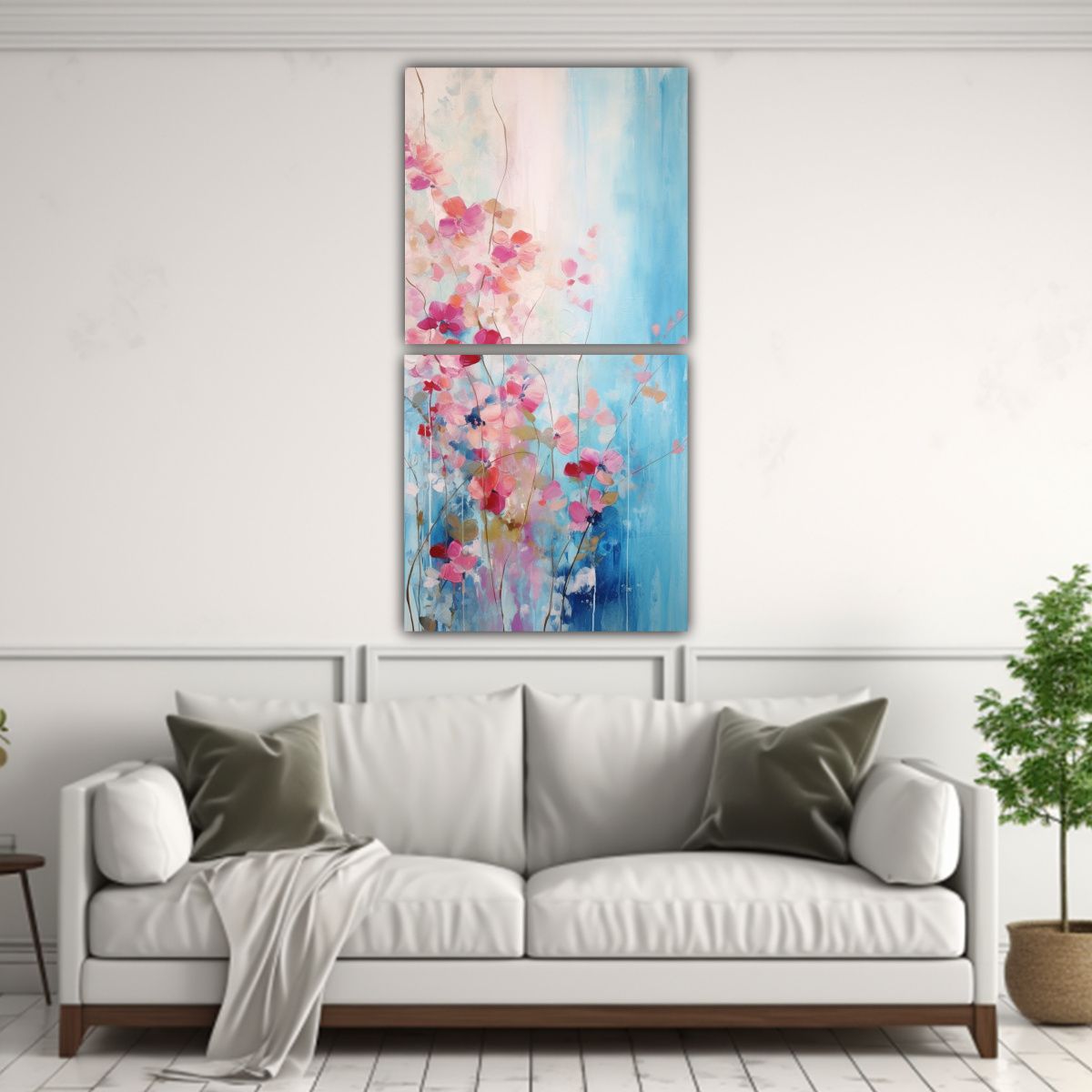 GENERICO - Pintura Acuarela Abstracta Inspirada En La 50x100 Cm