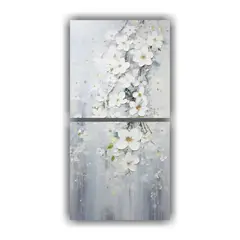 GENERICO - Dos Artes De Pared Conceptual Brillante Pintura 20x40 Cm