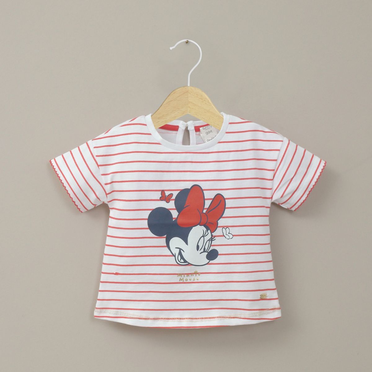 OPALINE - Polera a rayas blanca disney de niña