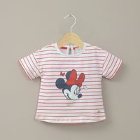 Polera a rayas blanca disney de niña