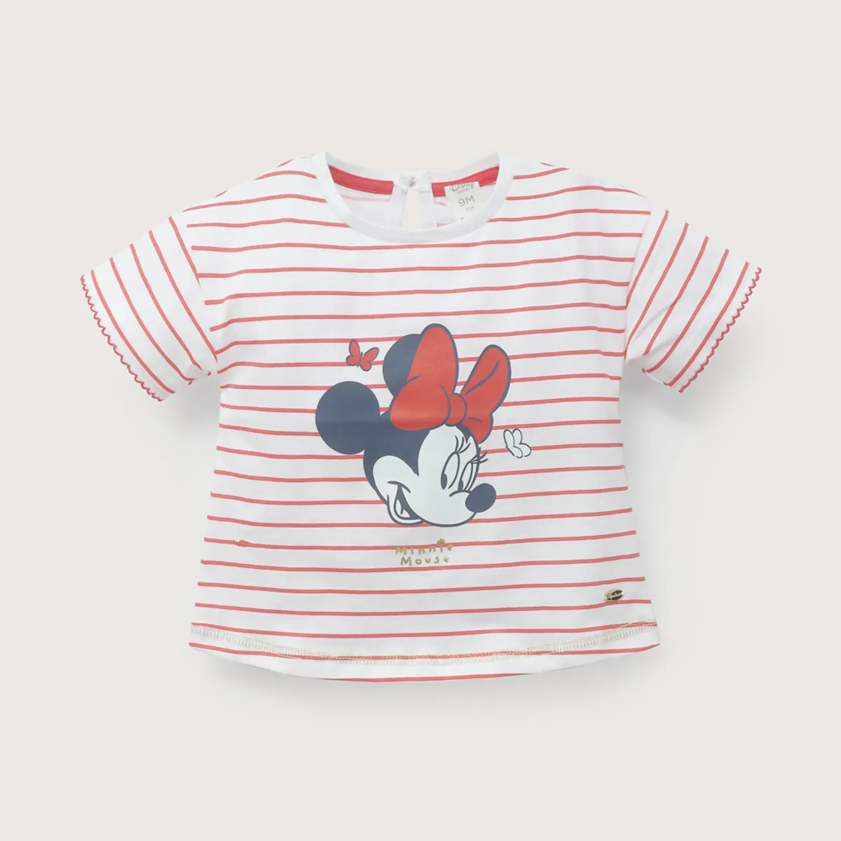 OPALINE - Polera a rayas blanca disney de niña