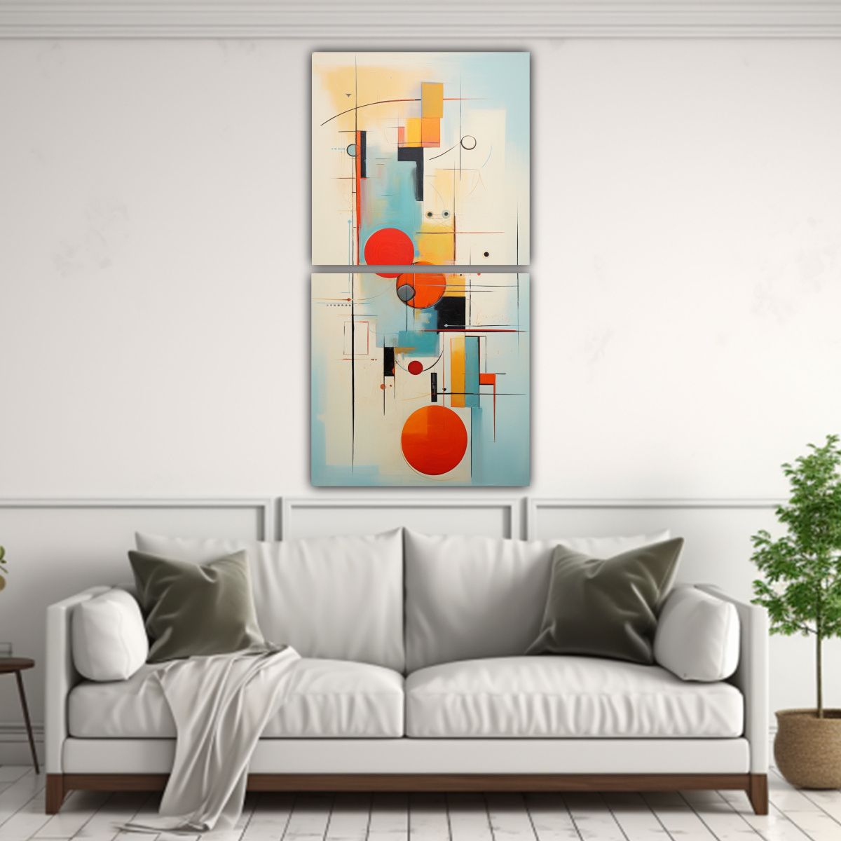 GENERICO - Cuadro Abstracto Para Cocina Y Dormitorio En 50x100 Cm
