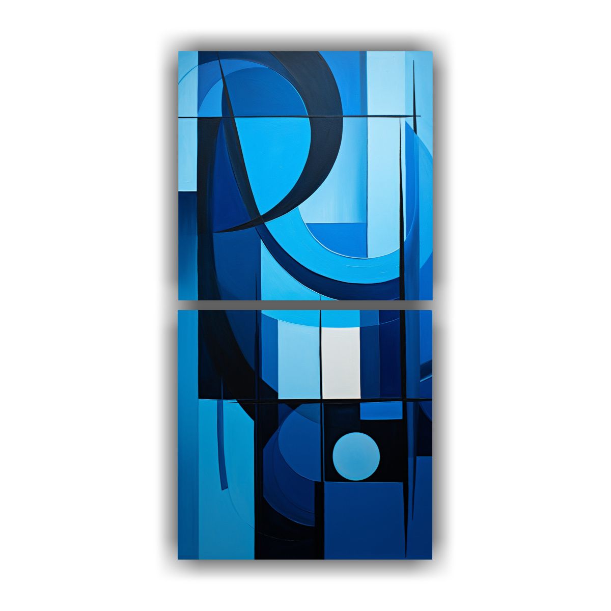 GENERICO - Cuadros Abstractos Azul Turquesa Set De 2 40x80 Cm