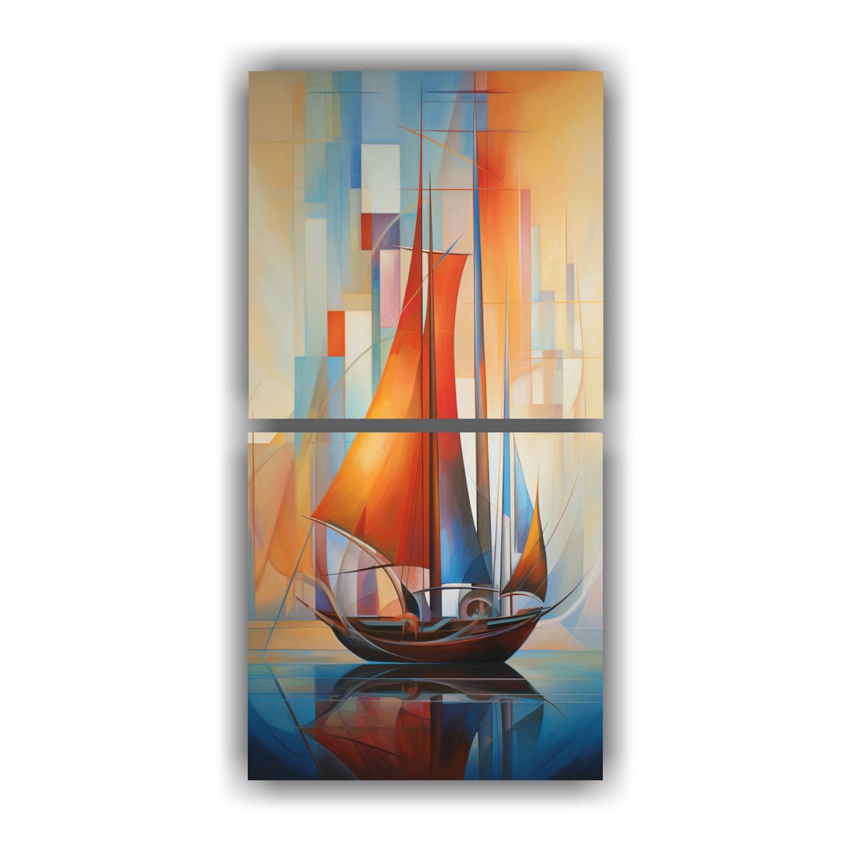 GENERICO - Cuadros Abstractos De Barcos Venta De Hermosas 30x60 Cm