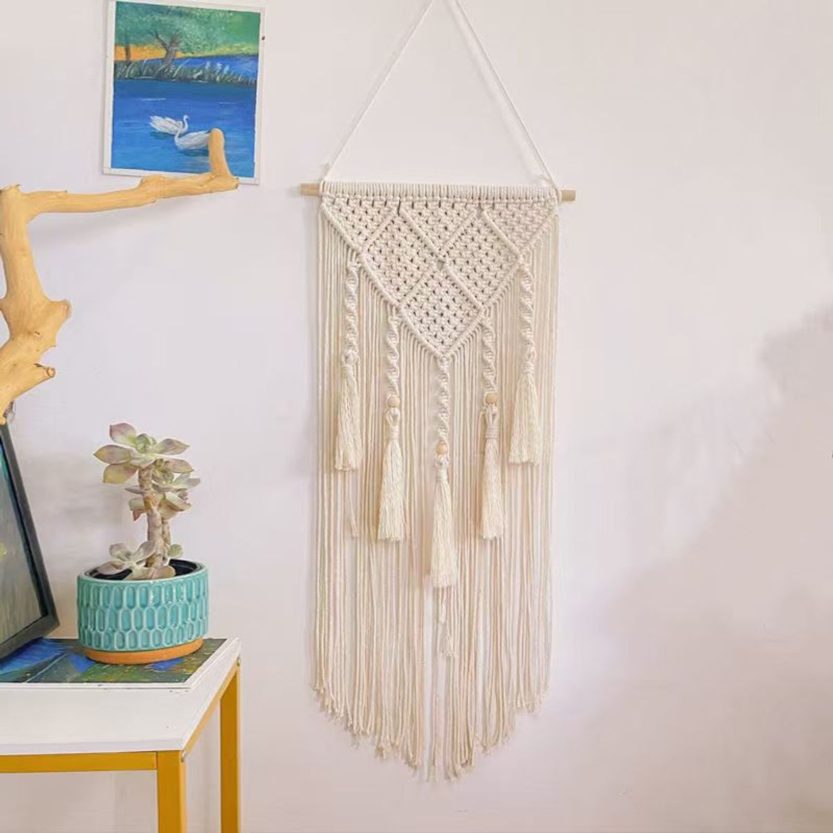 UMEXUS - Tapiz Bohemio Tejido a Mano 40x70cm Decoración Pared Living Dormitorio