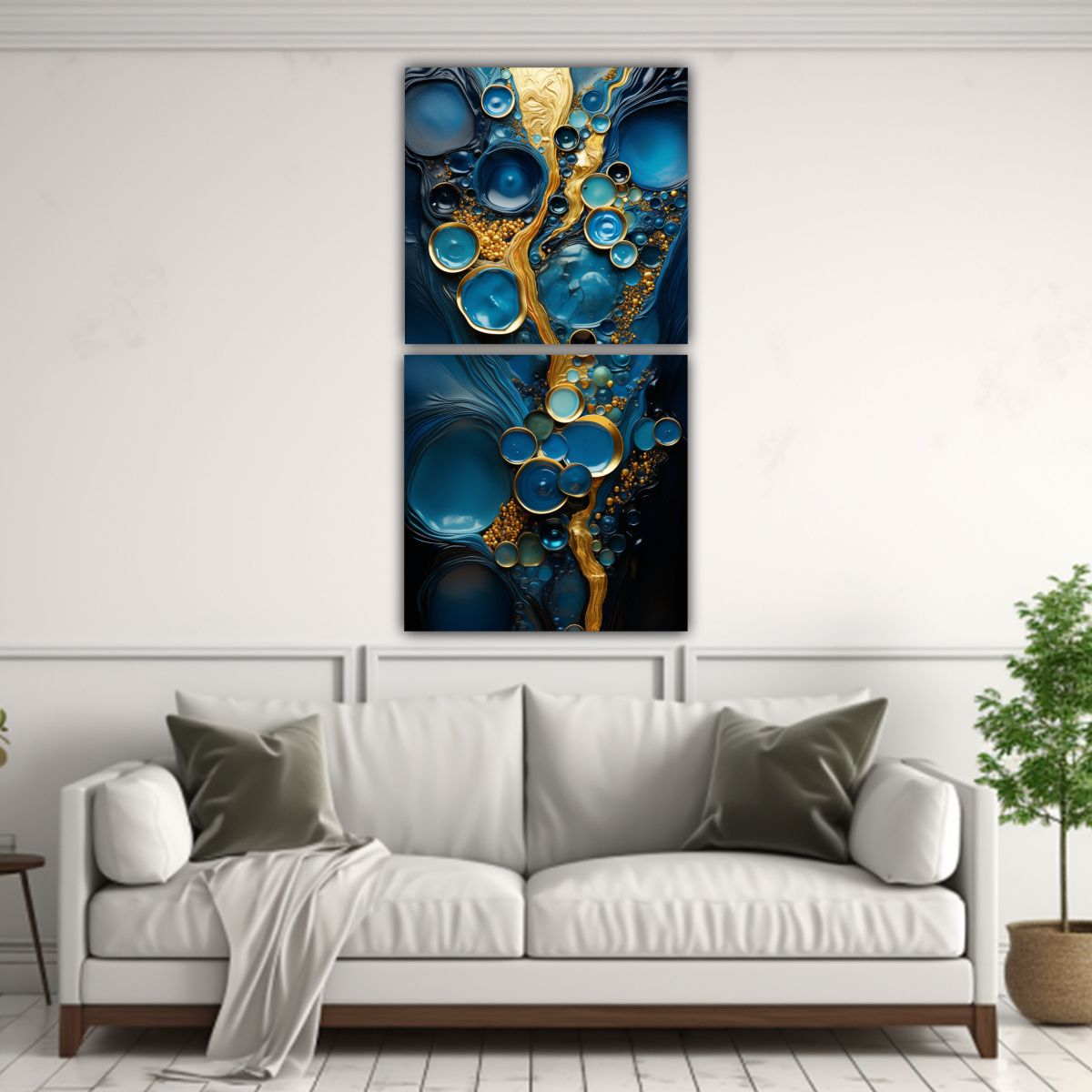 GENERICO - Pinturas Decorativas Abstractas Con Borde 60x120 Cm
