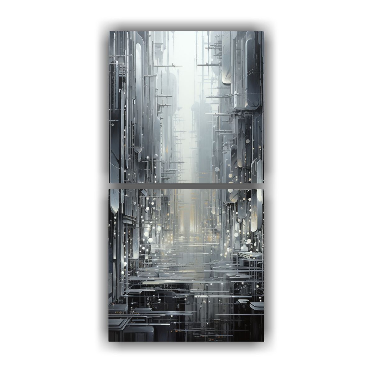 GENERICO - Cuadro Acuarela Obra Maestra De Una Ciudad 50x100 Cm