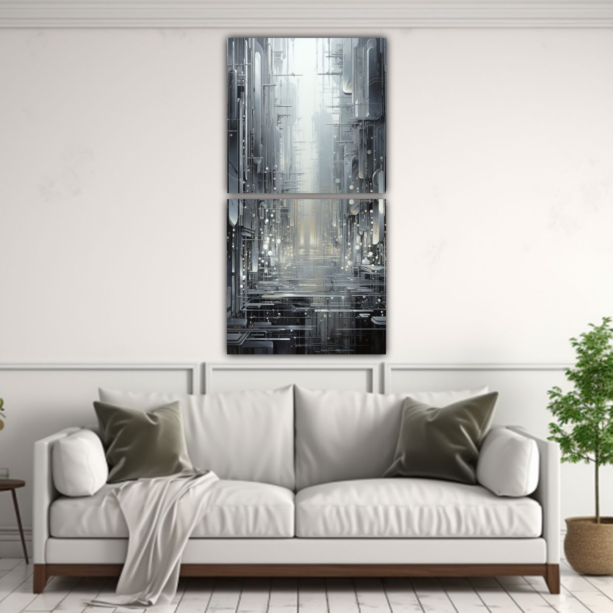 GENERICO - Cuadro Acuarela Obra Maestra De Una Ciudad 50x100 Cm