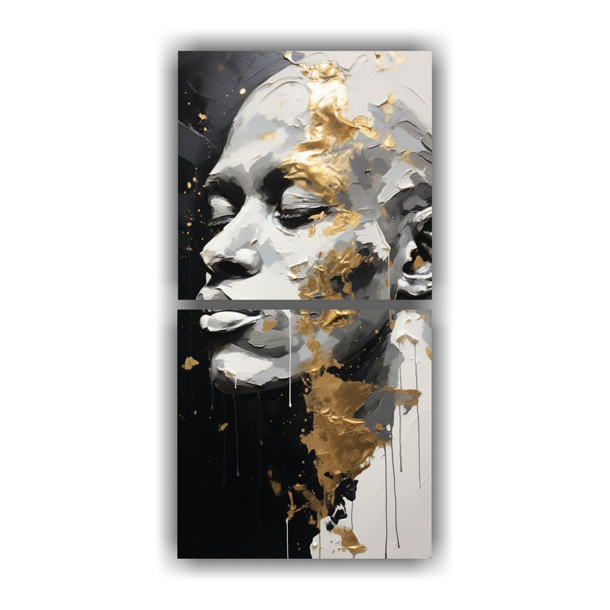 GENERICO - Cuadros Patron Intenso Calma Con Contornos 60x120 Cm