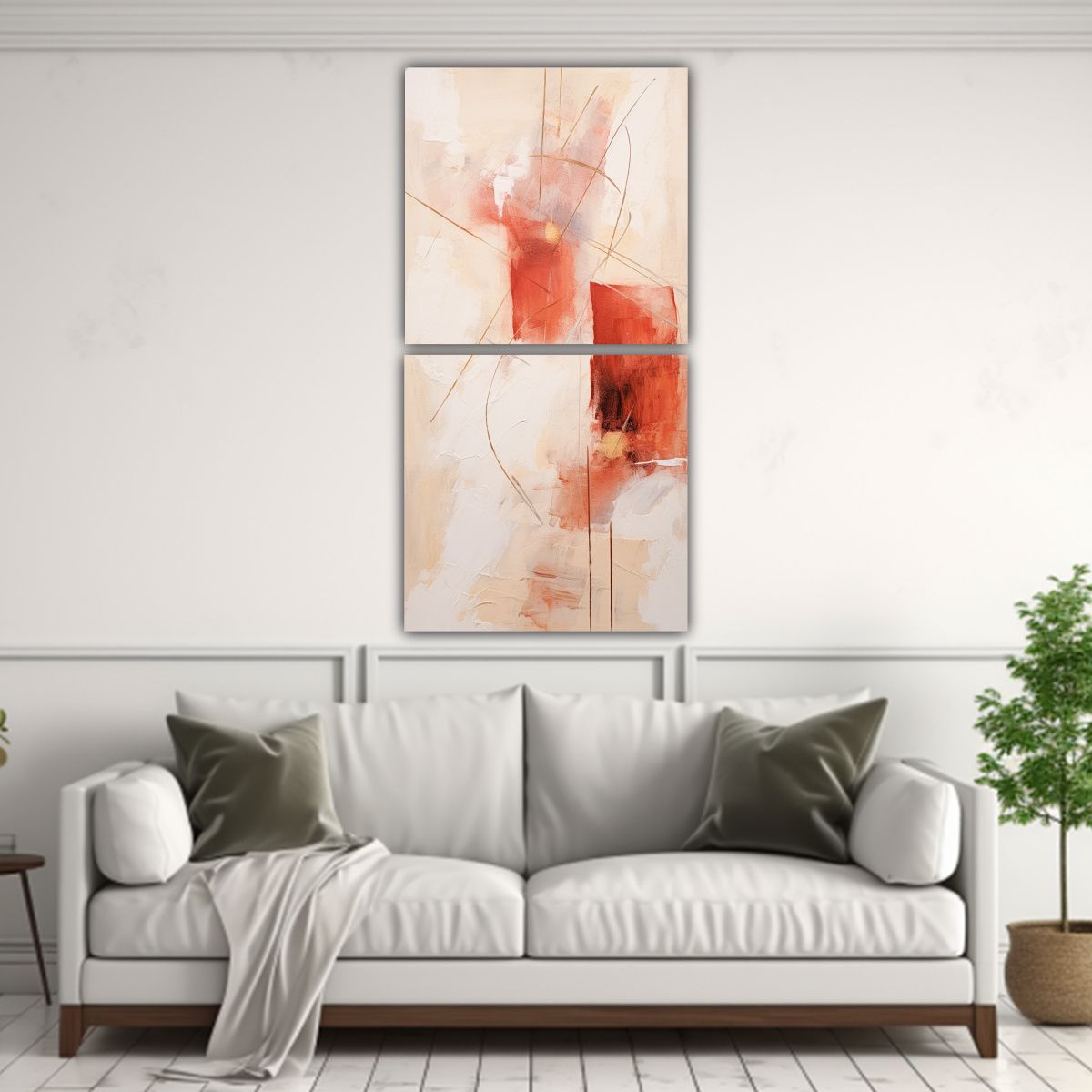 GENERICO - Cuadros De Pared Abstractos Minimalistas De 30x60 Cm