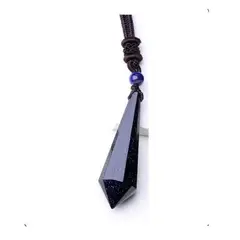 GENERICO - Collar De Piedra Piedra Azul Estelar Aventurina