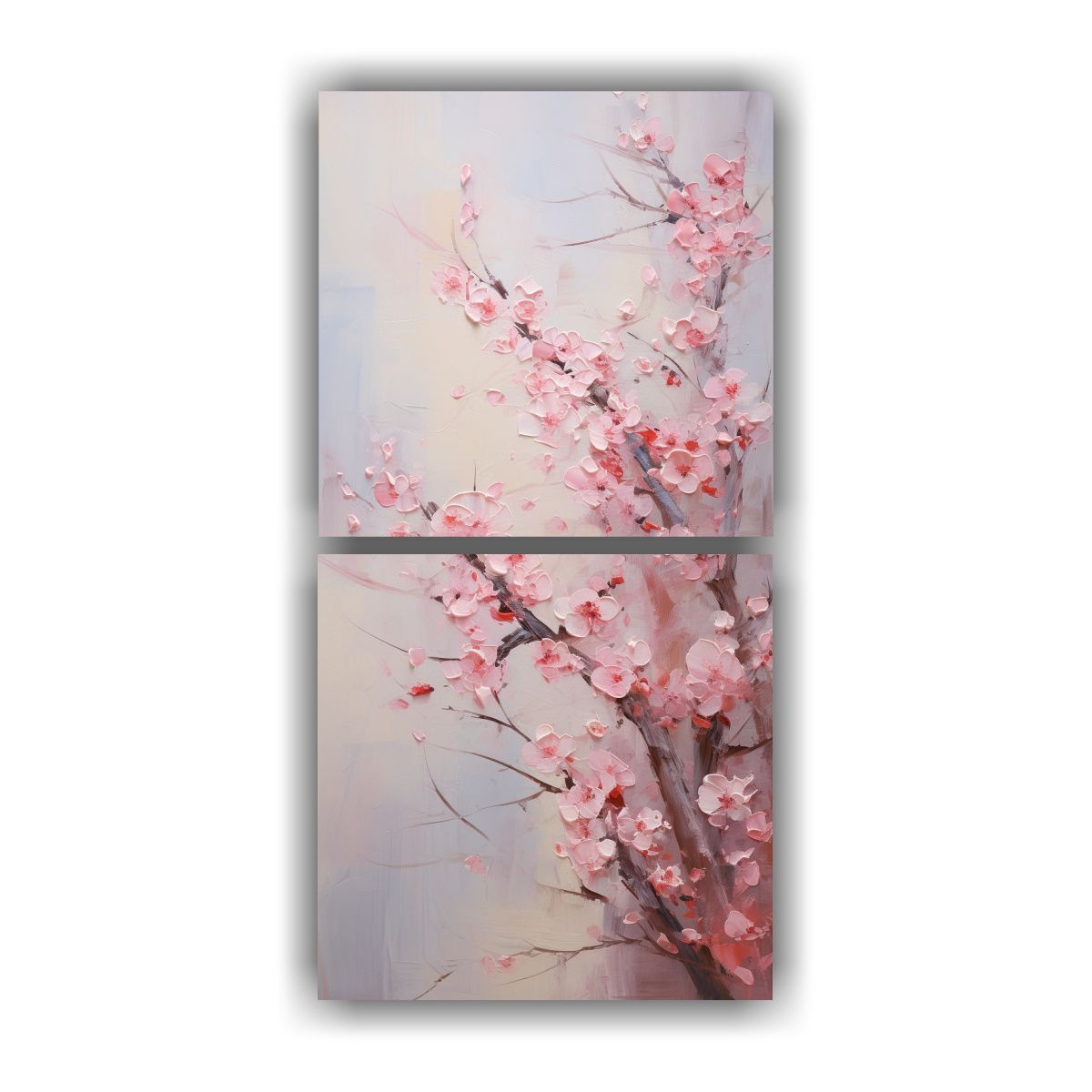 GENERICO - Pinturas Abstractas De Cerezo En Flor O Sakura De 40x80 Cm