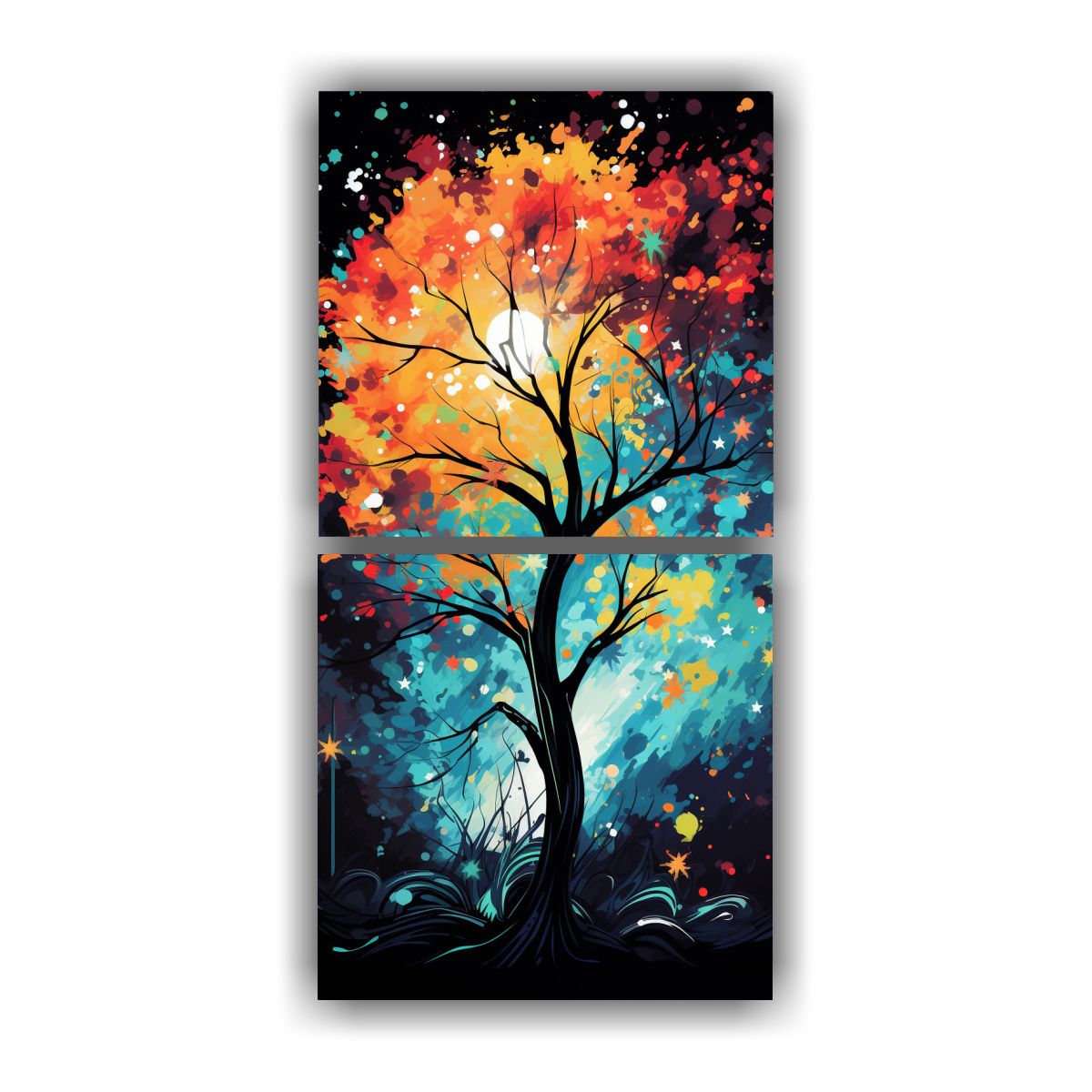 GENERICO - Pinturas Decorativas Innovadoras De 2 Bellas 20x40 Cm