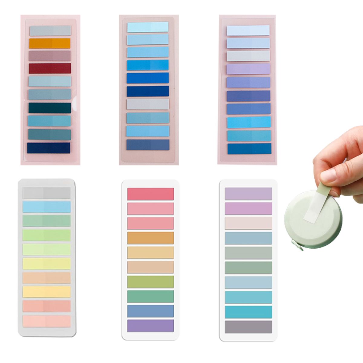 ATURE - 6 Packs Adhesivos Surtido Multicolores Para Libros Notas