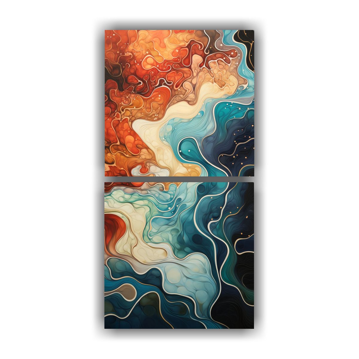 GENERICO - Cuadro Decorativo Moderno Con Flujo Rítmico De 30x60 Cm