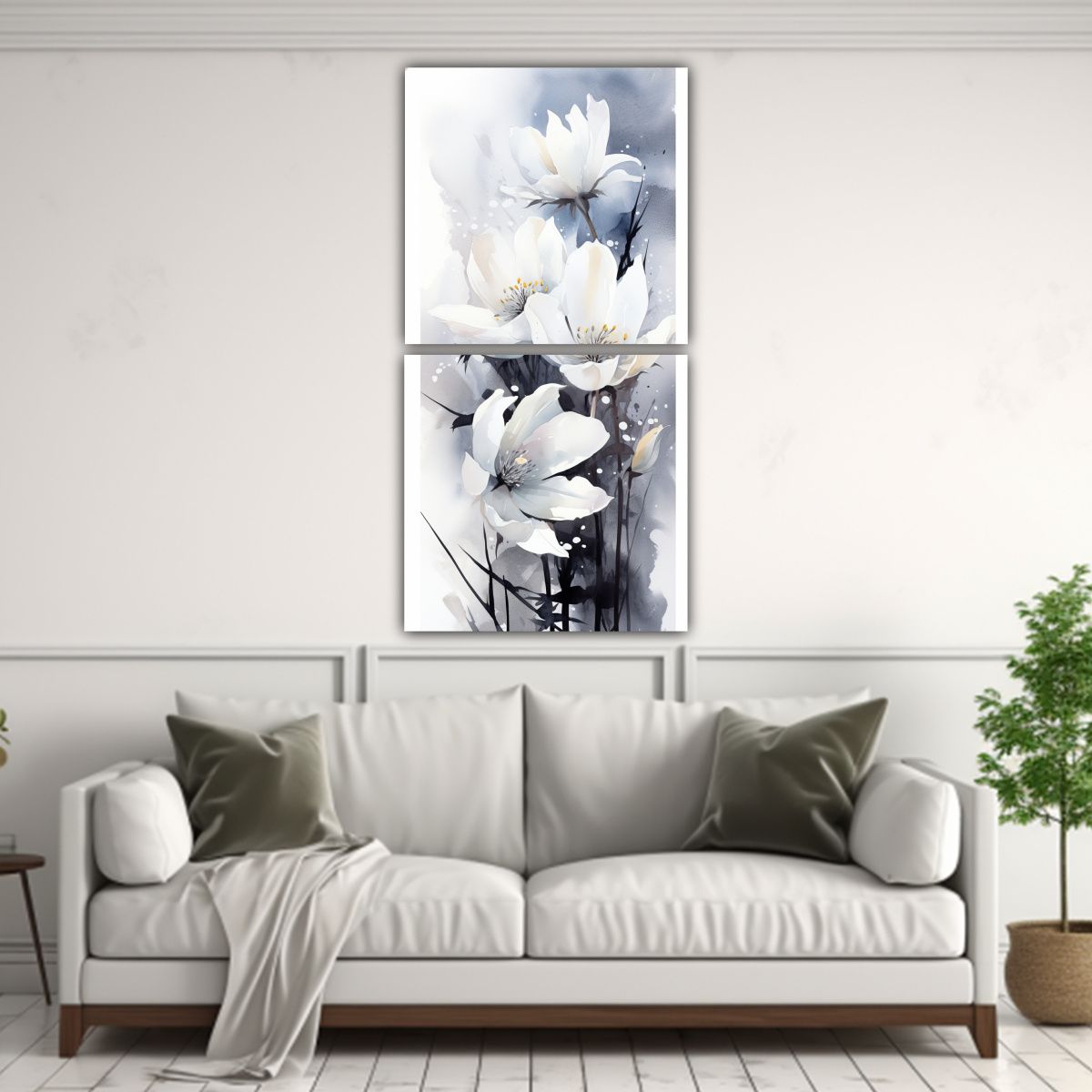 GENERICO - Pintura Tela Canvas Personalidad Flores Para 30x60 Cm