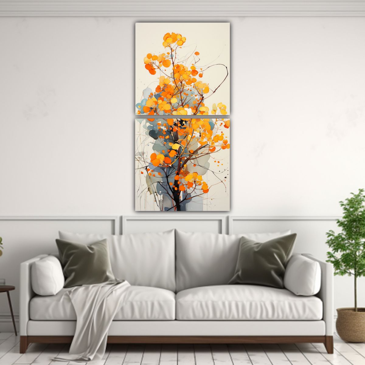 GENERICO - Pintura Abstracta Minimalista De Un árbol De 60x120 Cm