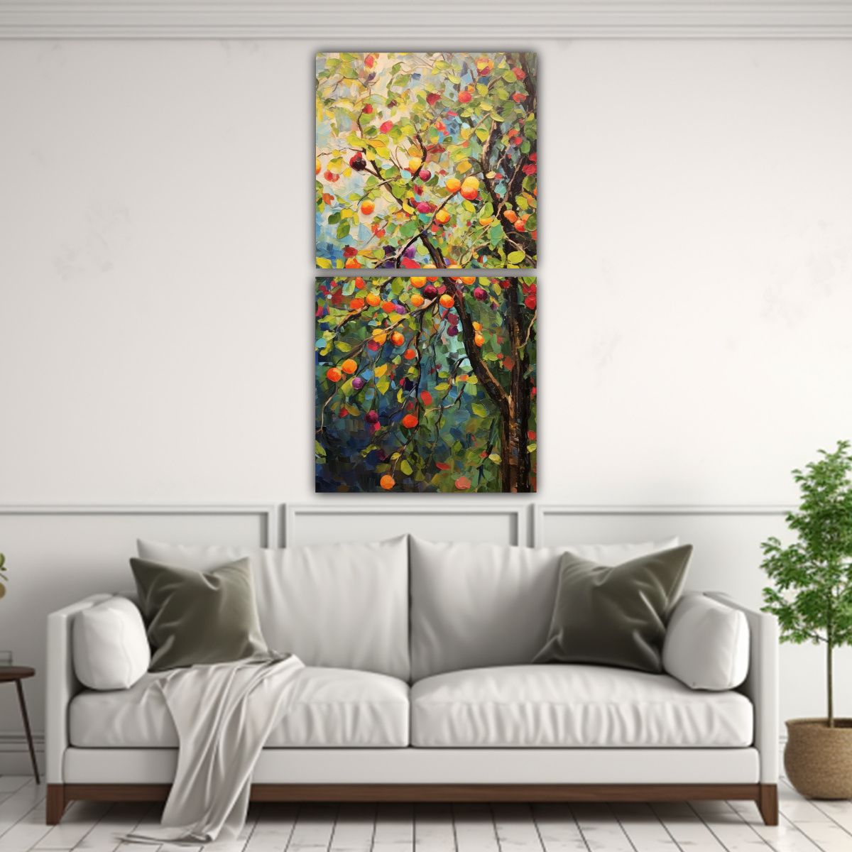 GENERICO - Conjunto De 2 Telas En Bastidor Moderno Arte 20x40 Cm
