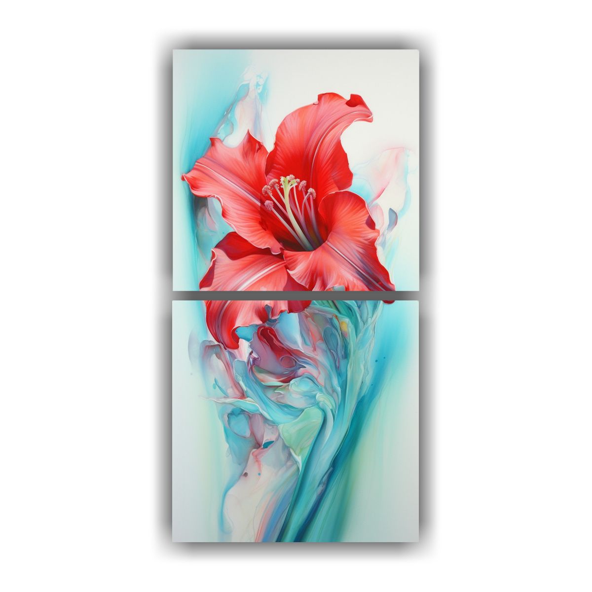 GENERICO - Cuadro De Arte De Pared En Estilo A Flores De 30x60 Cm