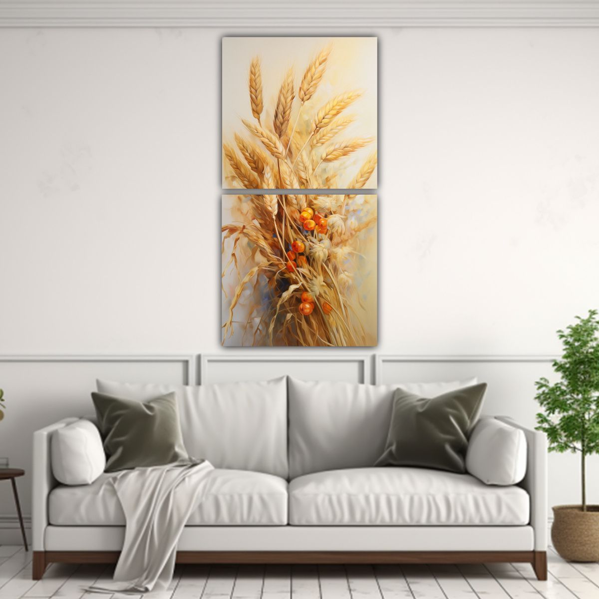 GENERICO - Pintura Abstracta De Granos De Avena En Estilo De 50x100 Cm