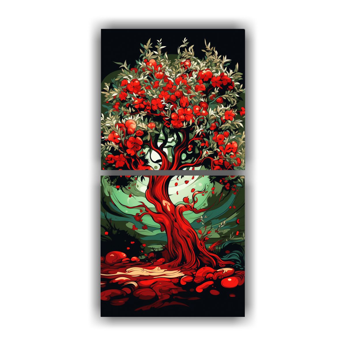 GENERICO - Lienzos De Tela Diseño único De Un Olivo En 20x40 Cm