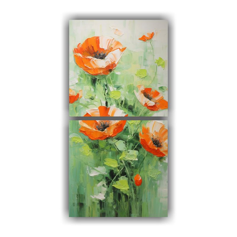 GENERICO - Regalo Artes Tema Pintura A Green AND Orange 50x100 Cm