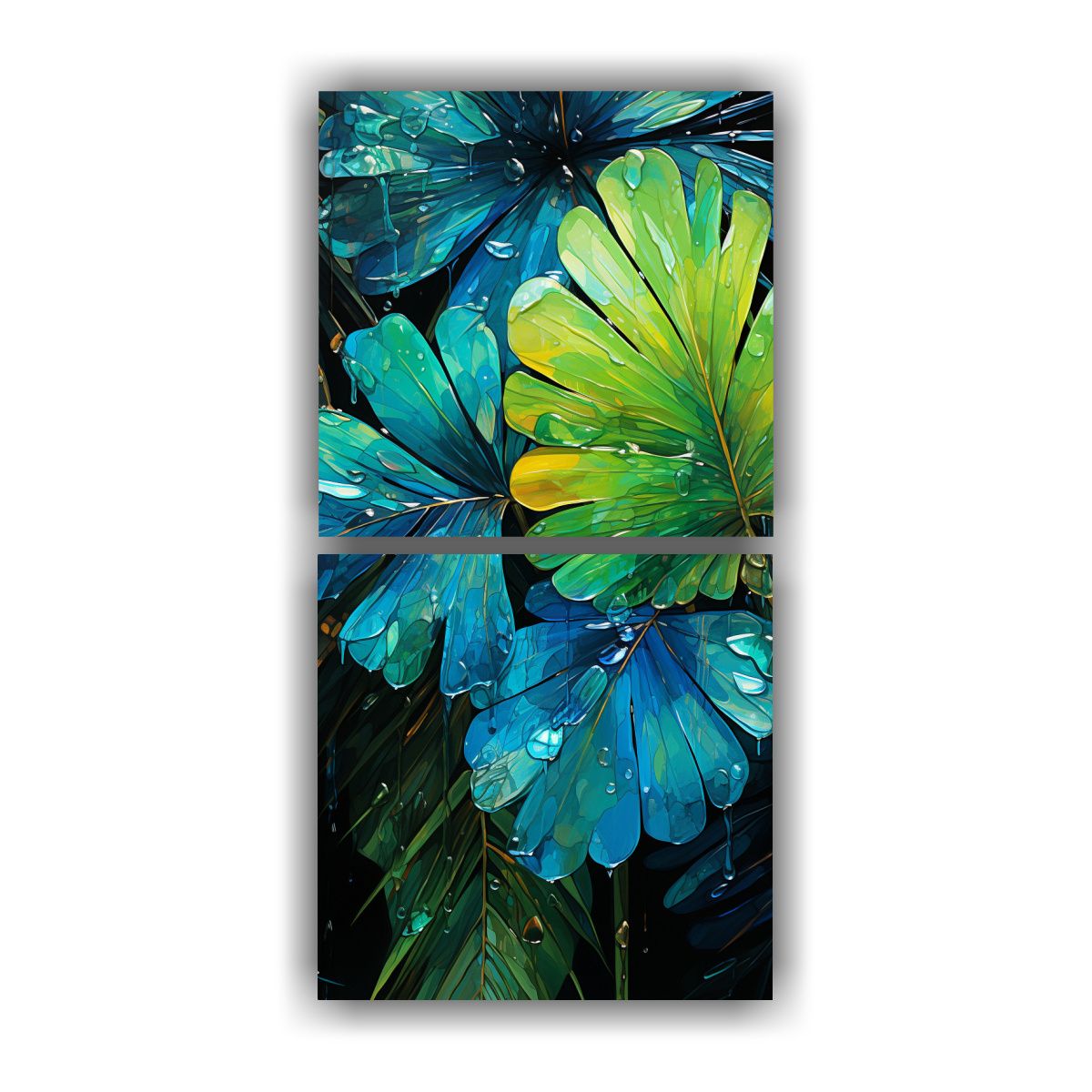 GENERICO - Cuadros De Decoración Con Composición De Dos 30x60 Cm