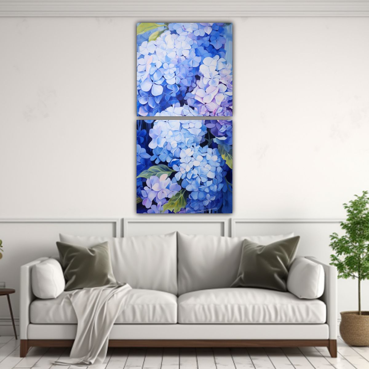 GENERICO - Pintura Abstracta Vertical Con Figuras De 60x120 Cm