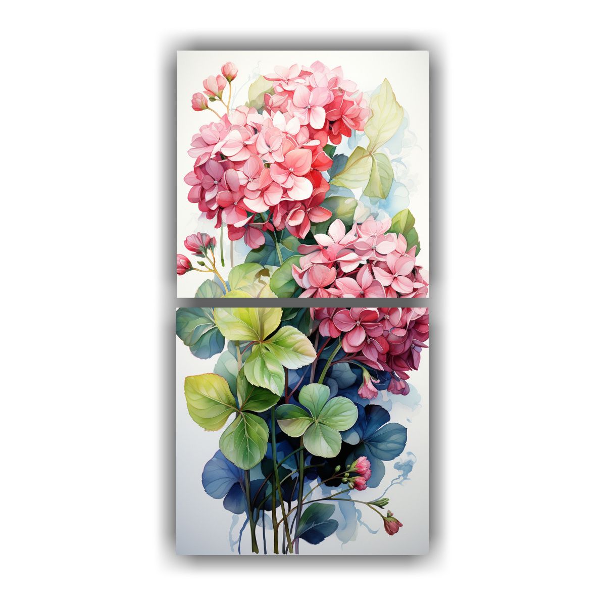 GENERICO - Pintura Abstracta De Dos Cuadros Dibujo Calidez A 50x100 Cm