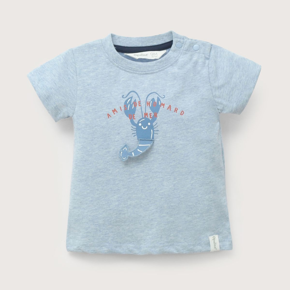 OPALINE - Polera manga corta celeste de niño