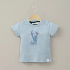 OPALINE - Polera manga corta celeste de niño
