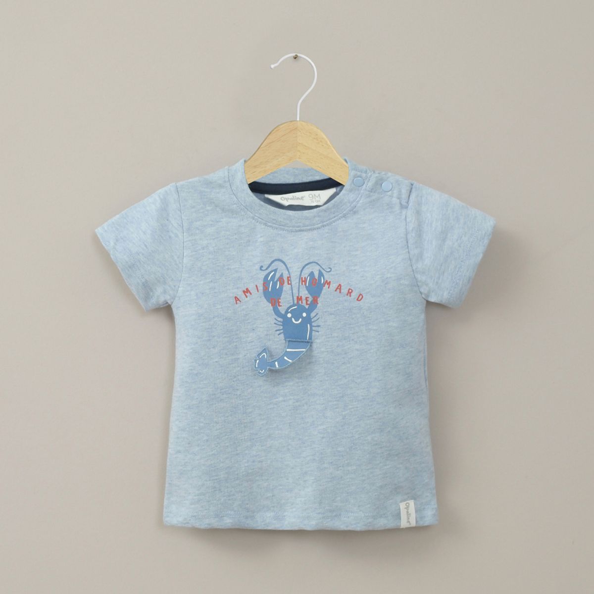 OPALINE - Polera manga corta celeste de niño