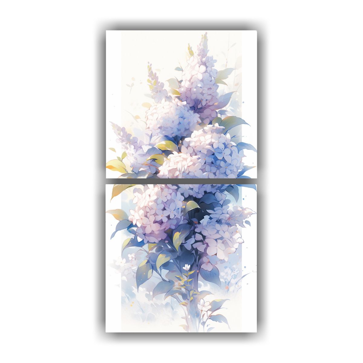 GENERICO - Cuadro Movimiento Estilo A Lilacs Rainbow Pintura 60x120 Cm