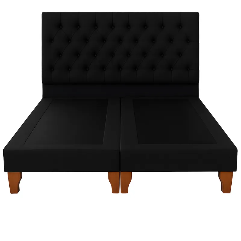 GENERICO - Cama 2 Plazas Modelo Top Quality Negro