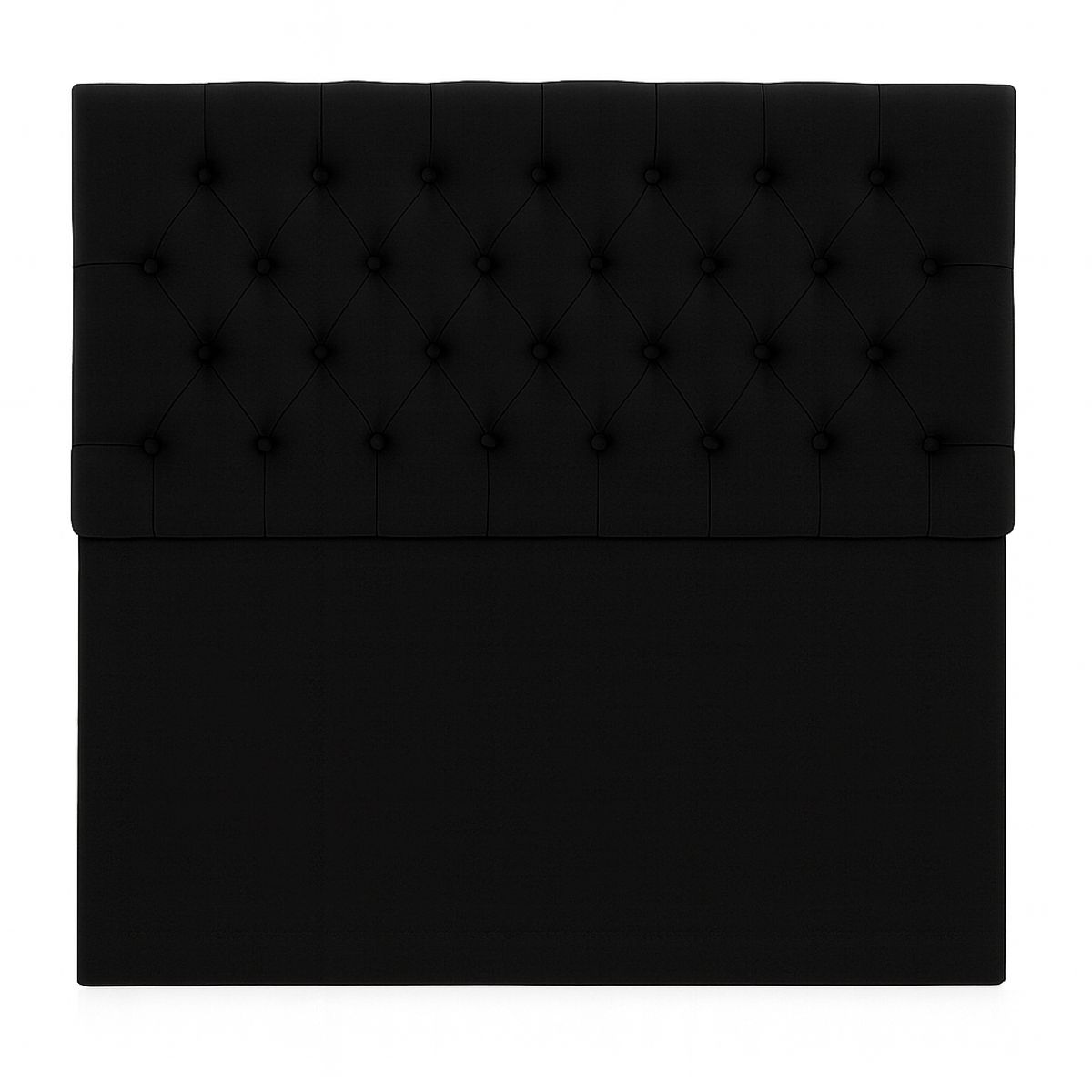 GENERICO - Cama 2 Plazas Modelo Capitone Negro