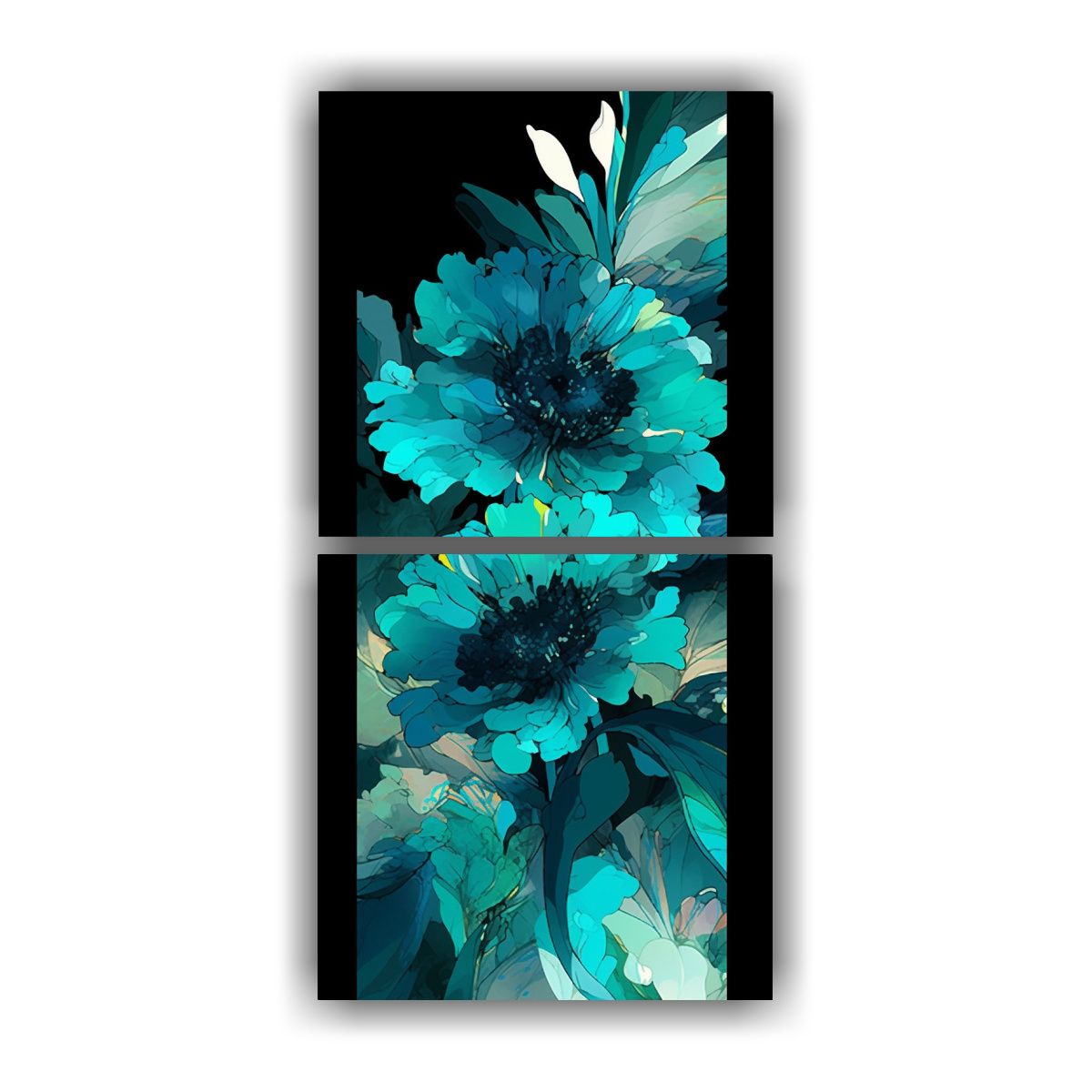 GENERICO - Cuadro Decorativo De Baño Con Temática Turquesa 60x120 Cm