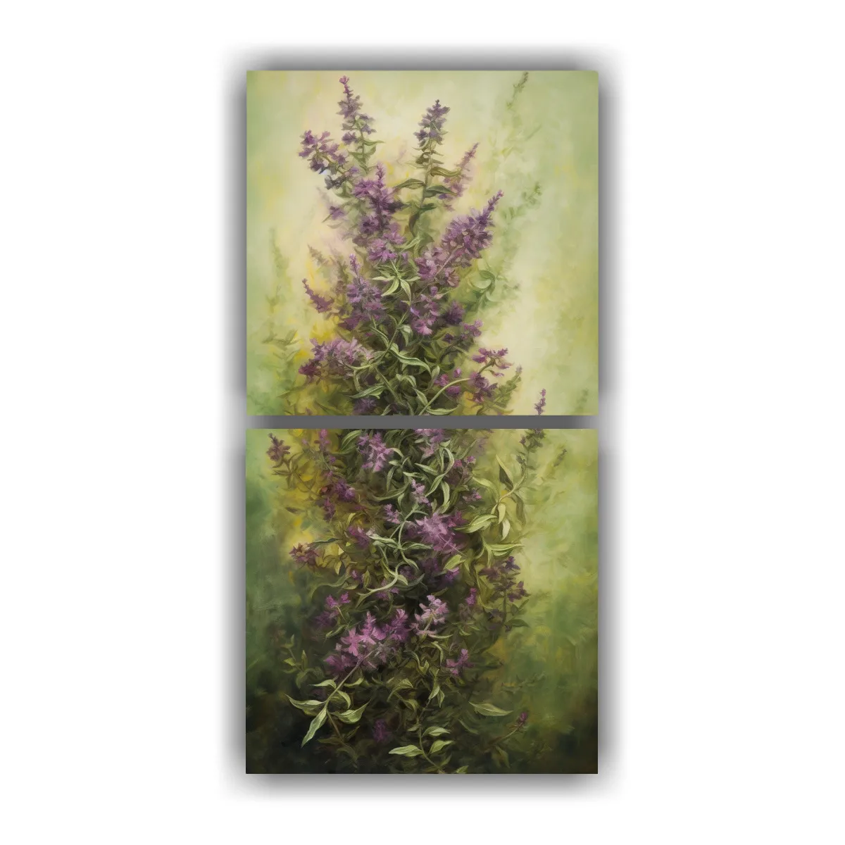 GENERICO - Conjunto 2 Cuadros Colores Elegancia Herbs 40x80 Cm