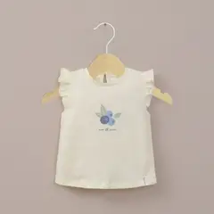 OPALINE - Polera manga corta amarilla de niña