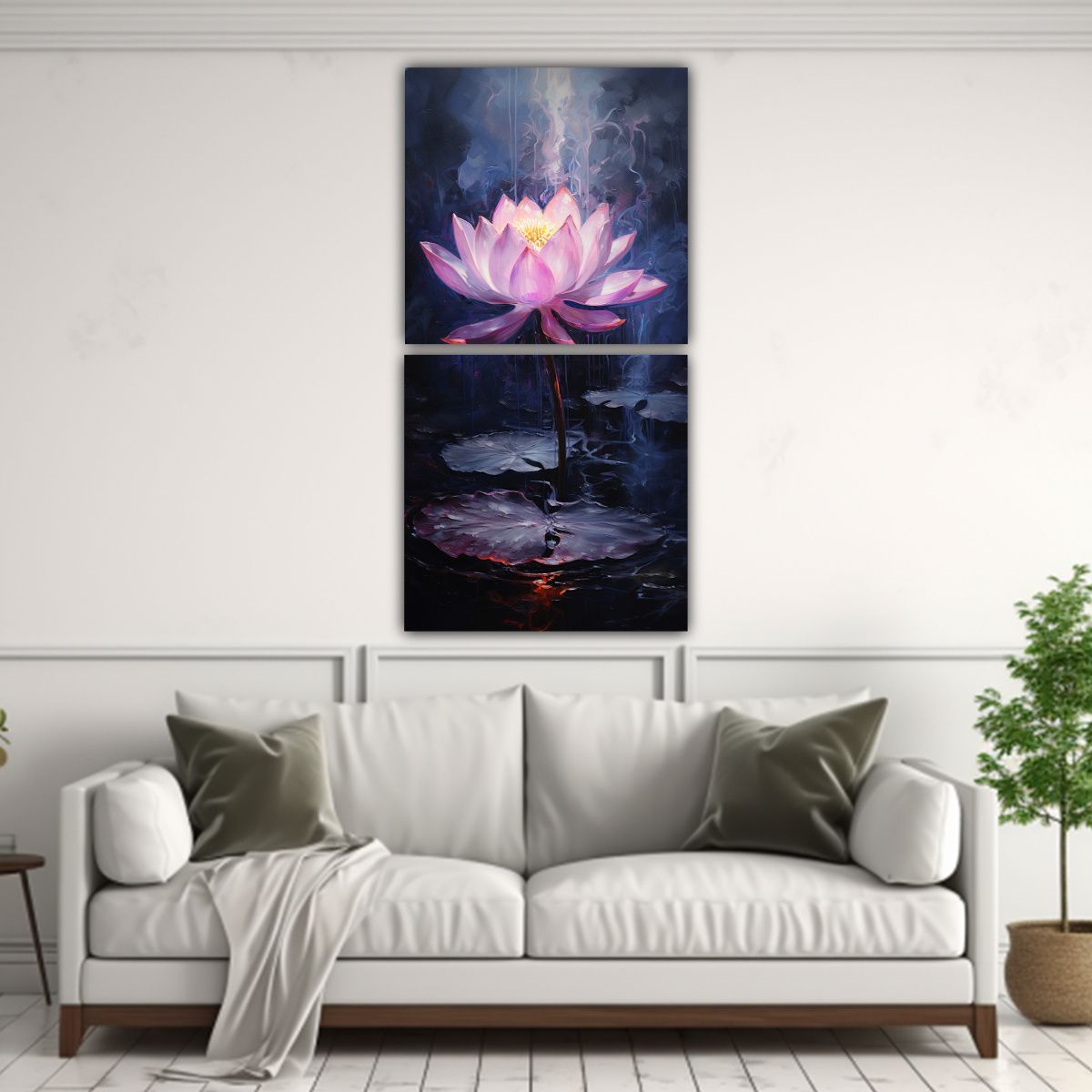 GENERICO - Pinturas Decorativas En Bastidor Con Abstracción 50x100 Cm