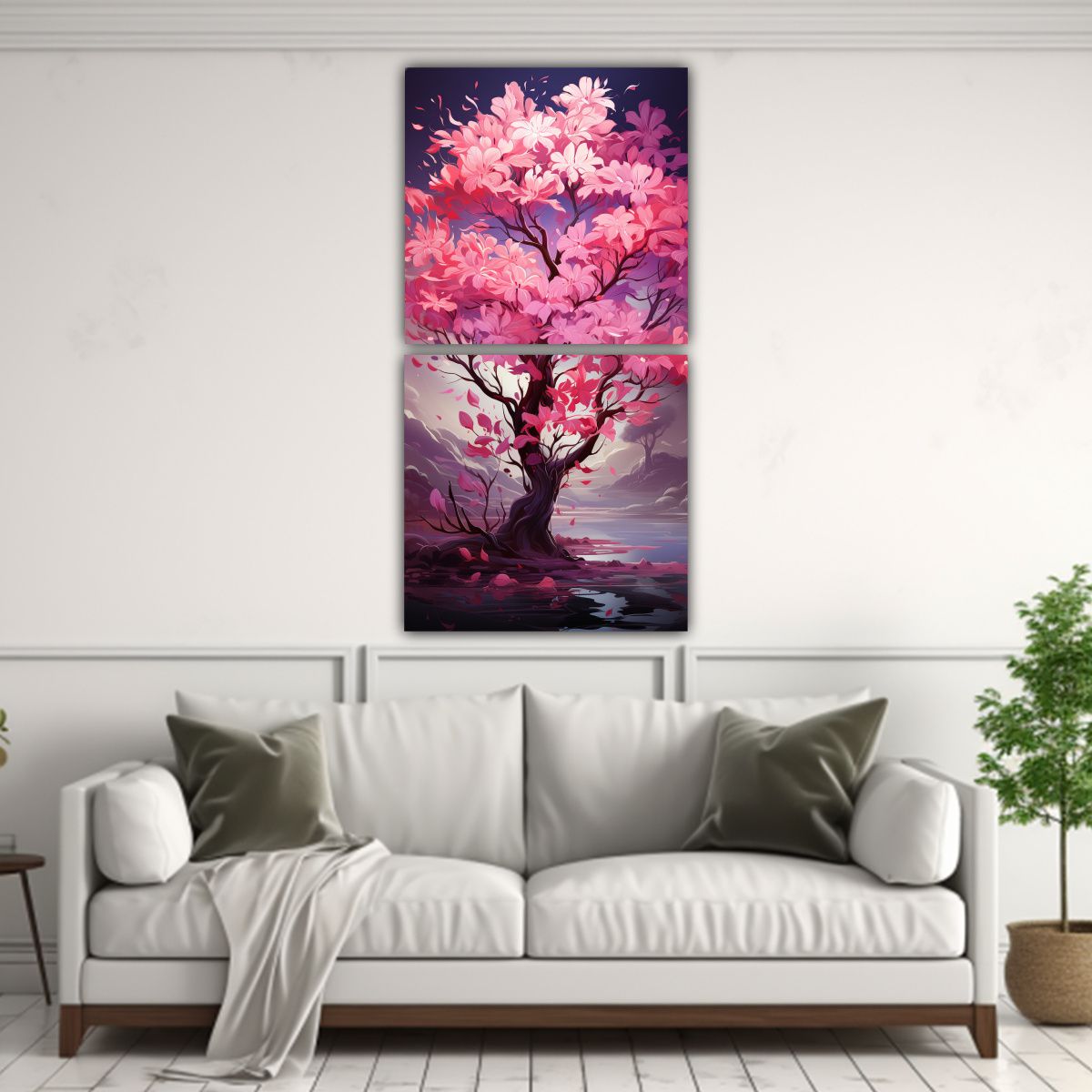 GENERICO - Pinturas Decorativas Juveniles En Colores Rosa Y 50x100 Cm